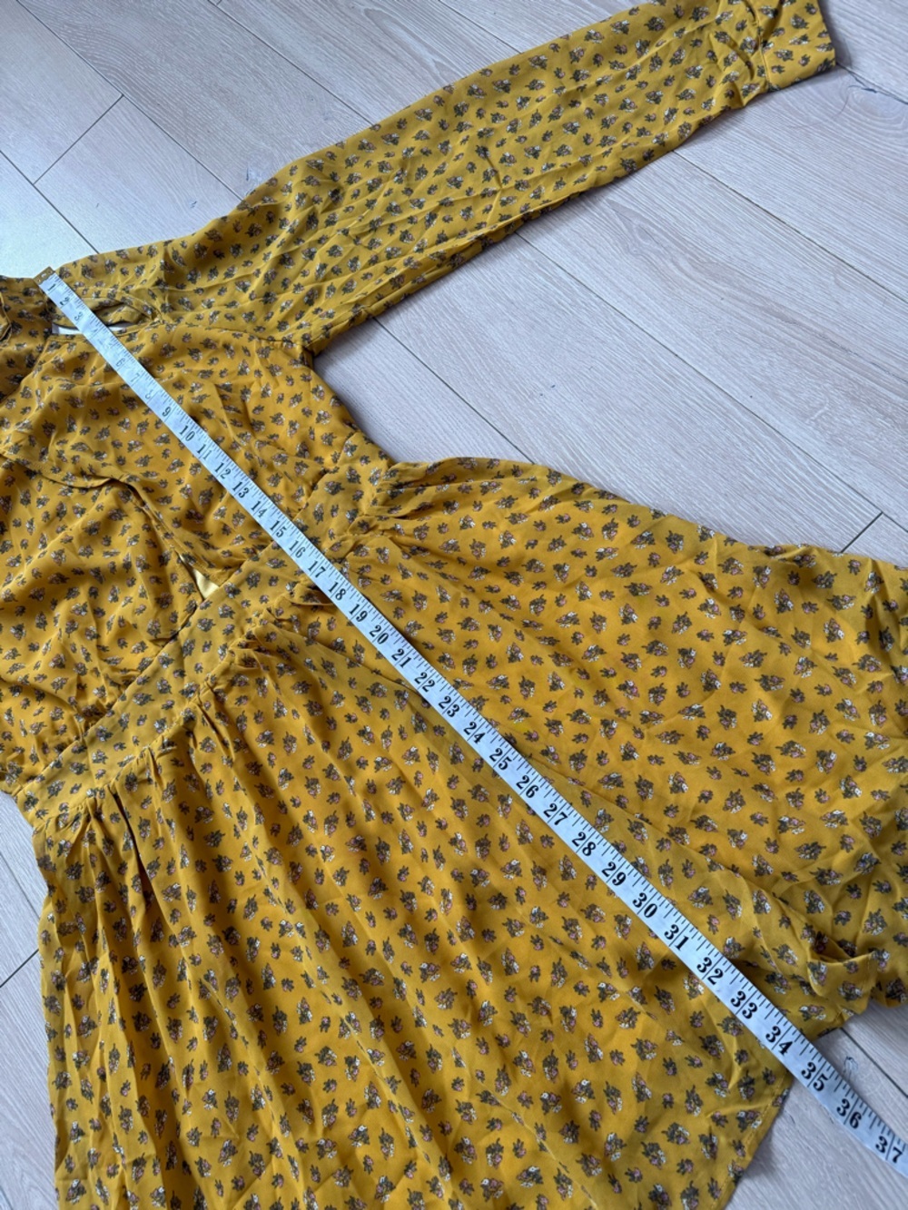 Cupshe Sunshine Floral Cutout Dress in Mustard Yellow Women’s Size Large - Picture 14 of 14